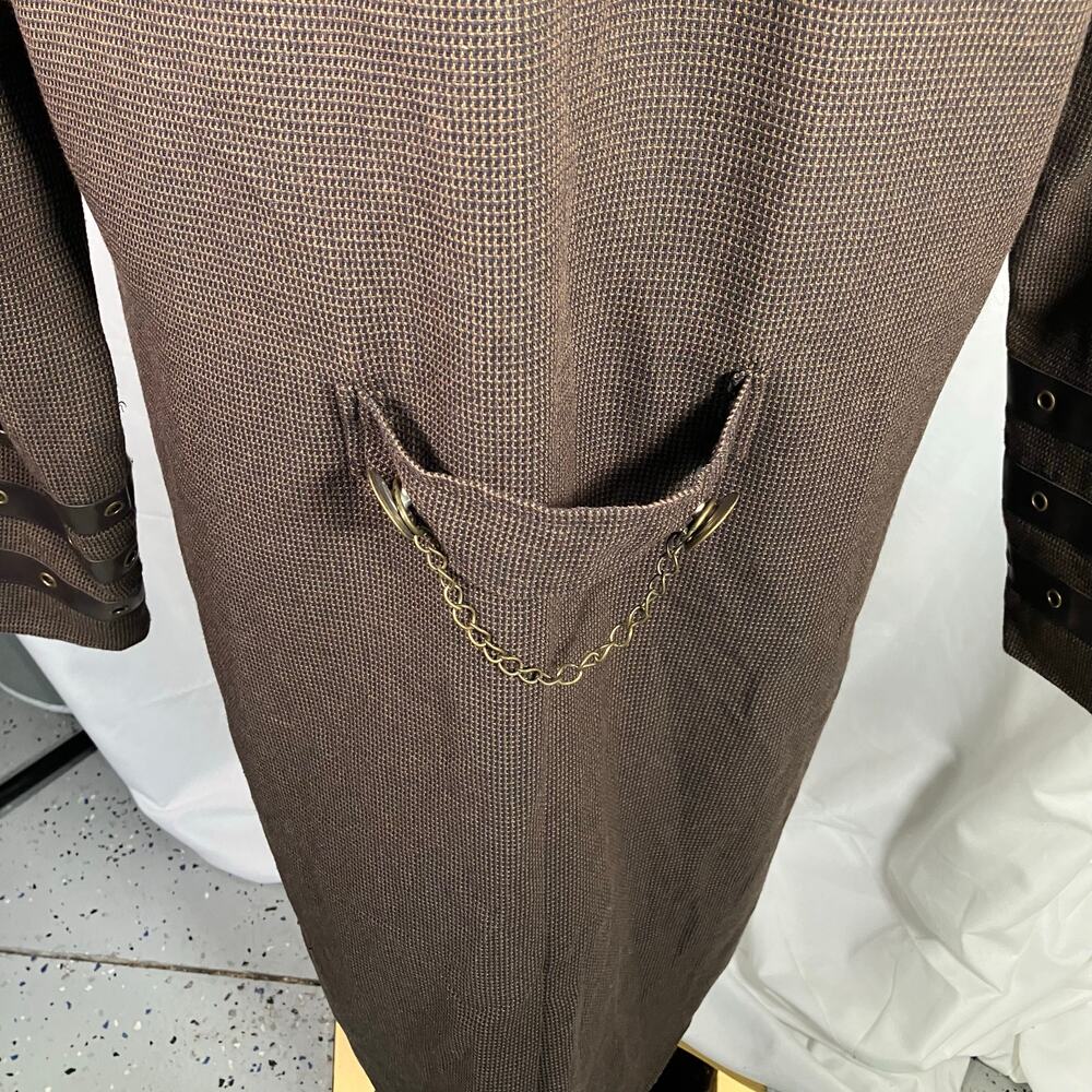 Spirit Halloween Steampunk Costume Jacket Brown Gold L Large NWT Cosplay 14+ - Picture 13 of 16